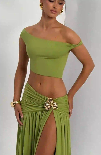 Elegant Maxi Skirt for Women Saira Flowy Long Skirt