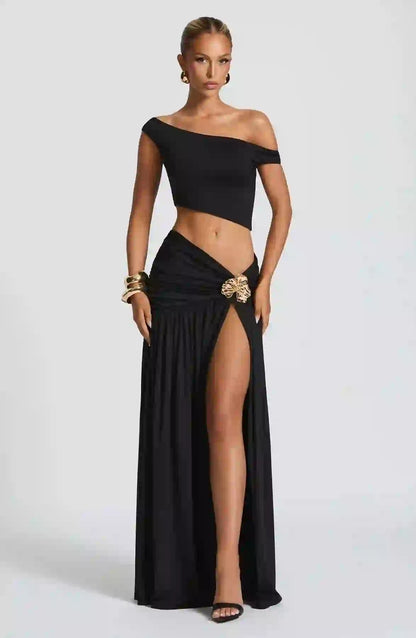 Elegant Maxi Skirt for Women Saira Flowy Long Skirt